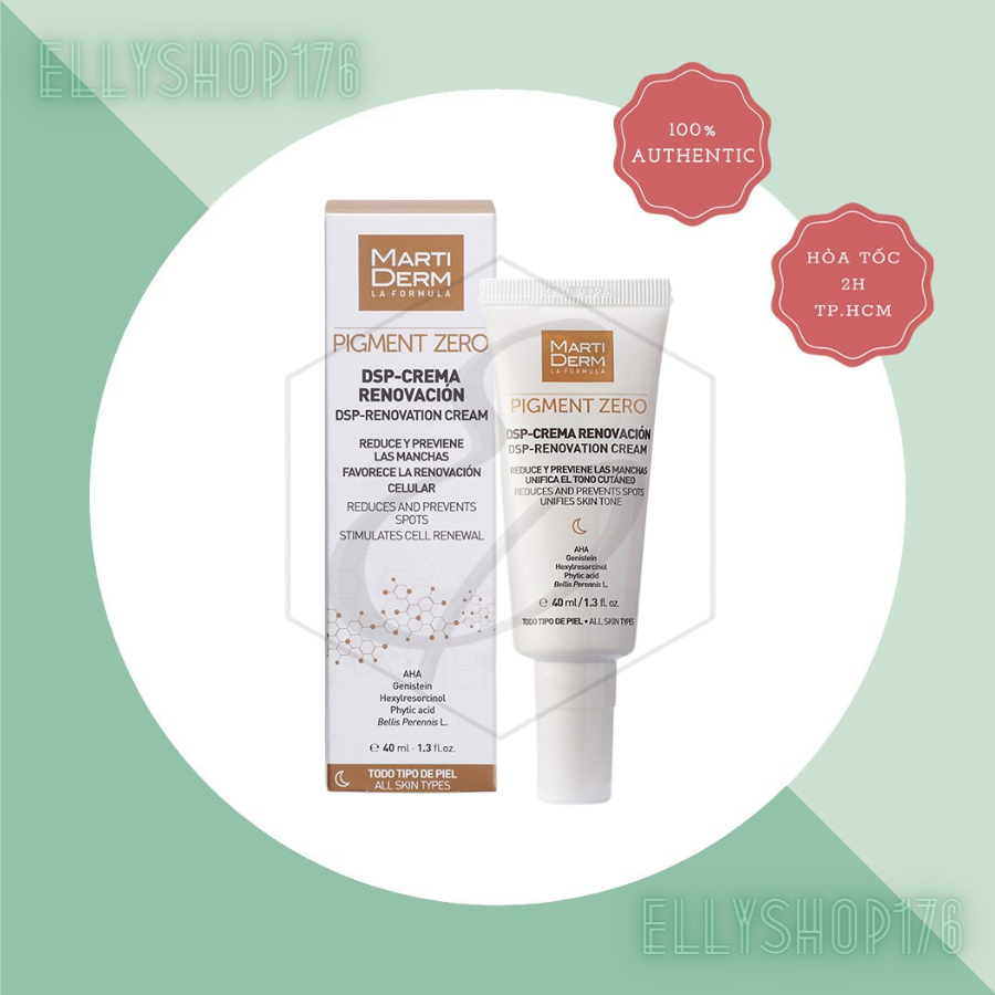 Kem Đêm Làm Sáng Da, Mờ Sắc Tố, Duy Trì Sau Hydroquinone - MartiDerm Pigment Zero DSP Renovation Cream